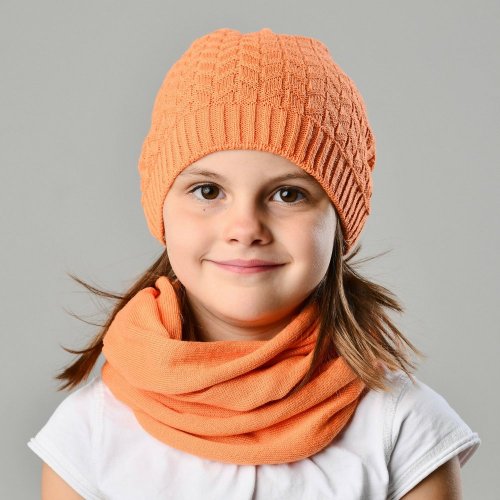 Čepice Simply oranžová - Barva: Oranžová